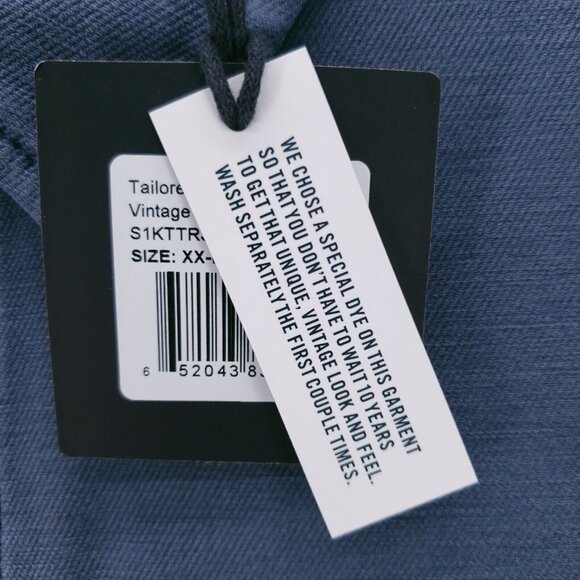 NWT THE NORMAL BRAND Tailored Terry Shirt Jacket in Vintage Blue Size XXL 2XL - Picture 5 of 7